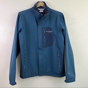 Columbia Titanium Omni-Heat Blue Outdoor Jacket Mens Medium